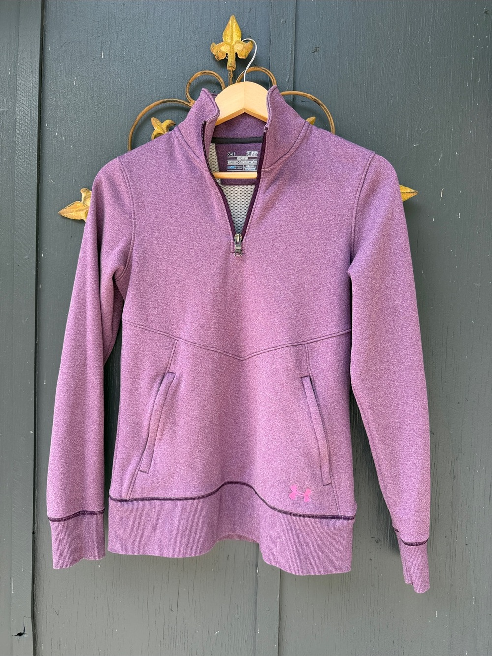 Under Armour Women’s Heathered Lavender Half-Zip Pullover